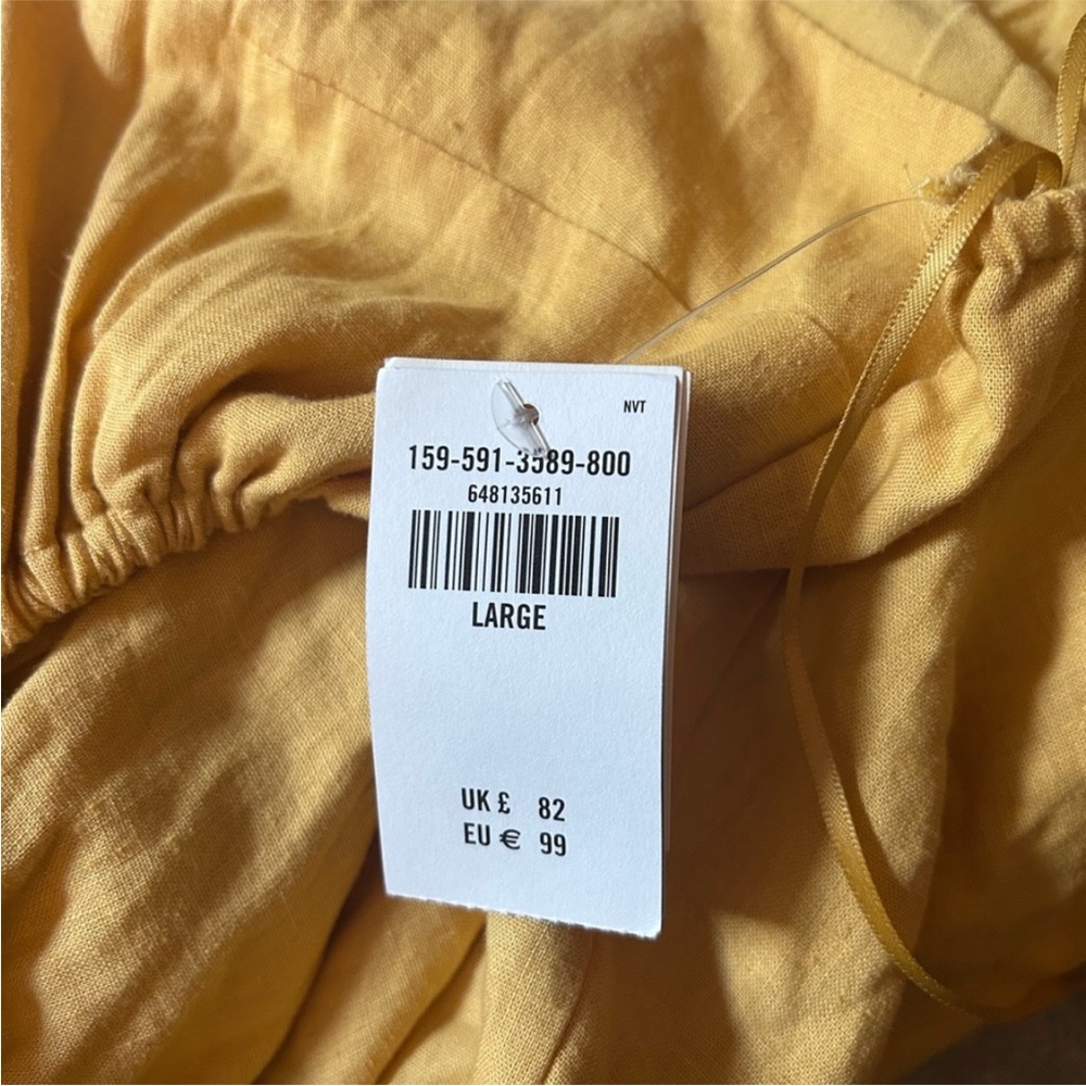 Abercrombie & Fitch Yellow Halter Sundress Cocktail - Picture 2 of 2